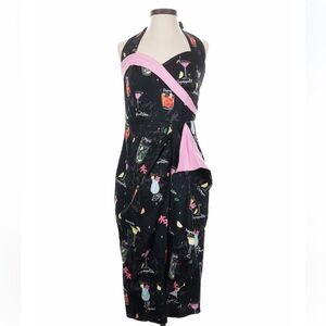 Collectif Tiki Drinks Sarong Dress Size Medium